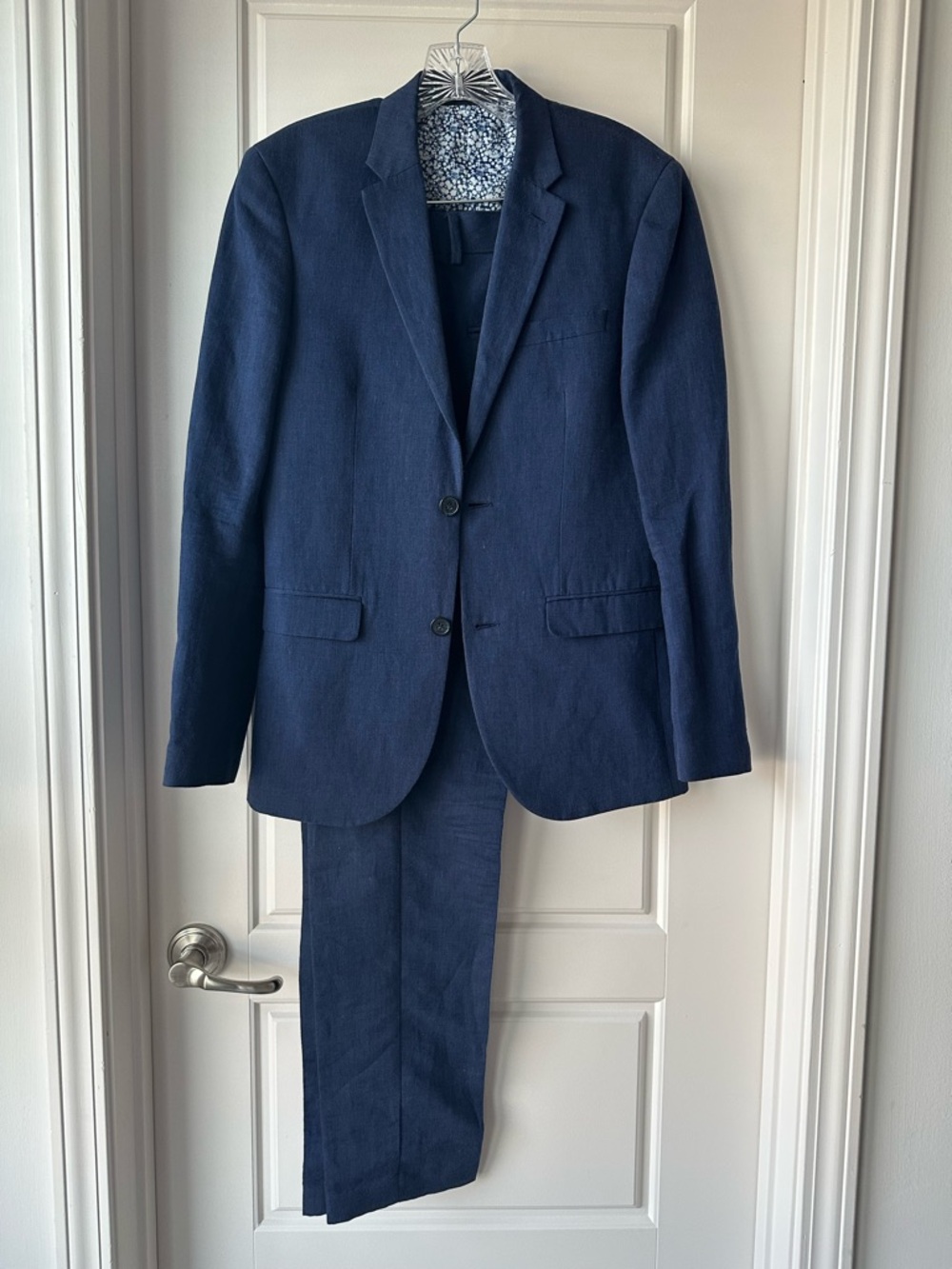 H&M Dark Navy Two-Piece Suit Jacket & Pants